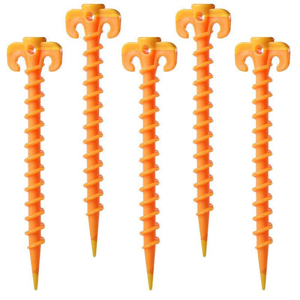 10X Screw Tent Pegs Ground Stakes Spiral Nails Plastic Tarp Outdoor Camping AU - Aimall