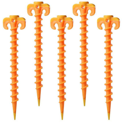 10X Screw Tent Pegs Ground Stakes Spiral Nails Plastic Tarp Outdoor Camping AU - Aimall