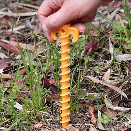 10X Screw Tent Pegs Ground Stakes Spiral Nails Plastic Tarp Outdoor Camping AU - Aimall