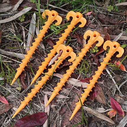 10X Screw Tent Pegs Ground Stakes Spiral Nails Plastic Tarp Outdoor Camping AU - Aimall