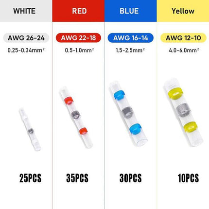 310X Waterproof Solder Seal Sleeve Heat Shrink Butt Wire Connector Terminal Tube - Aimall