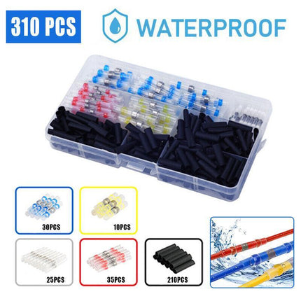 310X Waterproof Solder Seal Sleeve Heat Shrink Butt Wire Connector Terminal Tube - Aimall