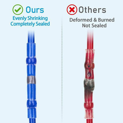 310X Waterproof Solder Seal Sleeve Heat Shrink Butt Wire Connector Terminal Tube - Aimall