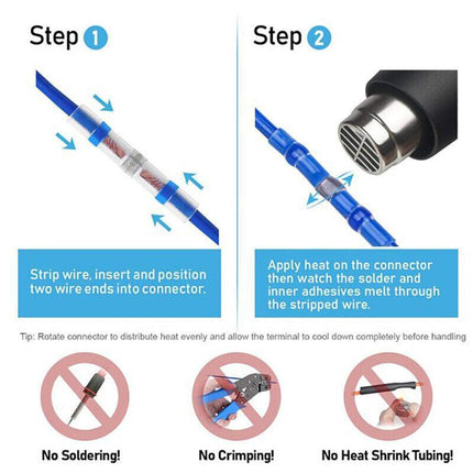 310X Waterproof Solder Seal Sleeve Heat Shrink Butt Wire Connector Terminal Tube - Aimall