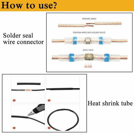 310X Waterproof Solder Seal Sleeve Heat Shrink Butt Wire Connector Terminal Tube - Aimall