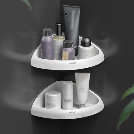 Bathroom Triangular Corner Bath Storage Holder Shelf Organizer Rack Shower Tray - Aimall
