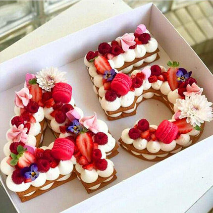 10" Large Silicone 0-9 Number Cake Tin Mould Birthday Party Baking Mold Tool AU - Aimall