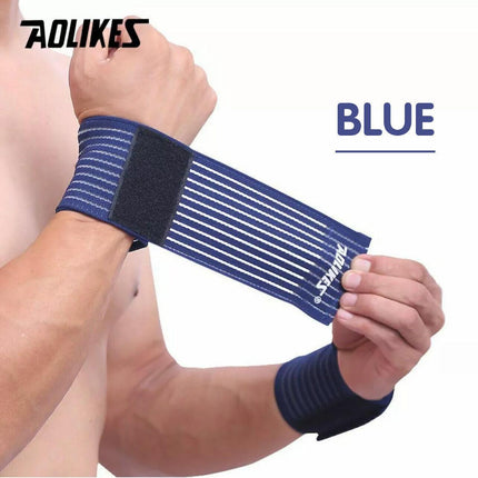 AOLIKES Wrist Brace Elastic Bandage Support Sport Gym Wrap Fitness Wristband AU - Aimall