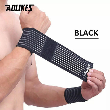AOLIKES Wrist Brace Elastic Bandage Support Sport Gym Wrap Fitness Wristband AU - Aimall