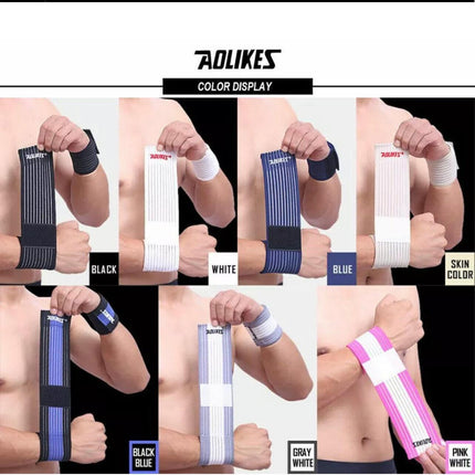 AOLIKES Wrist Brace Elastic Bandage Support Sport Gym Wrap Fitness Wristband AU - Aimall
