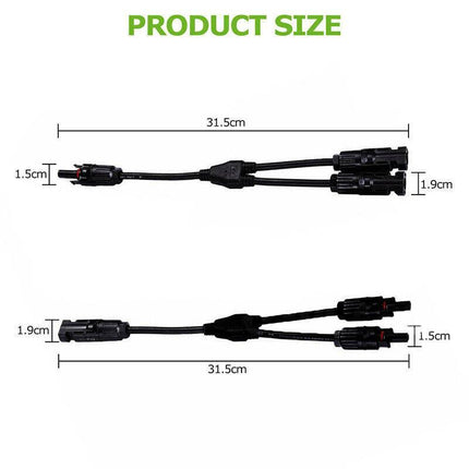1 Pair Solar Y Connector Cable Plug Inline Solar PV Panel IP67 2 connection AU - Aimall