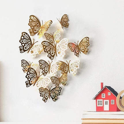 12x 3D Butterfly Wall Decals Stickers Removable Kids Nursery Decoration NEW AU - Aimall