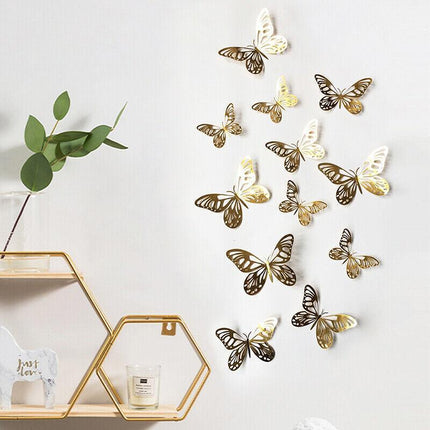 12x 3D Butterfly Wall Decals Stickers Removable Kids Nursery Decoration NEW AU - Aimall