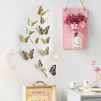 12x 3D Butterfly Wall Decals Stickers Removable Kids Nursery Decoration NEW AU - Aimall