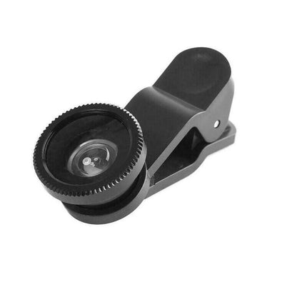 Wide Angle Macro Fisheye Phone Camera Lens Kit for iPhone Samsung (Black) AU - Aimall