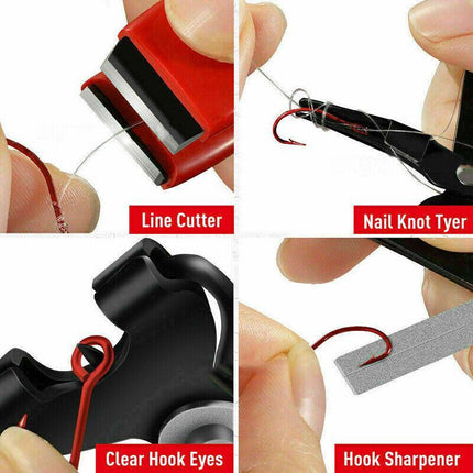NEW Fly Fishing Quick Knot Tying Tool Fast Hook Nail Knotter Line Cutter Clipper - Aimall