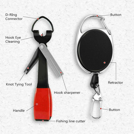 NEW Fly Fishing Quick Knot Tying Tool Fast Hook Nail Knotter Line Cutter Clipper - Aimall