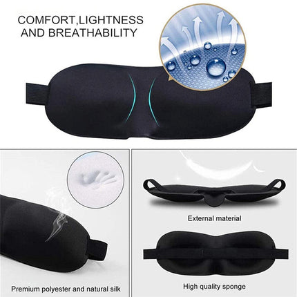 1/2/4x 3D Travel Sleep Eye Mask Soft Memory Foam Padded Shade Cover Blindfold AU - Aimall