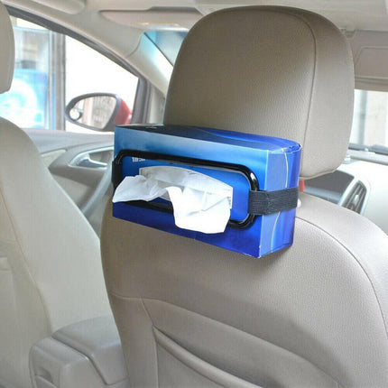 Visor Back Seat Napkin Box Car Tissue Holder Auto Elastic Belt Sun Paper Rack AU - Aimall