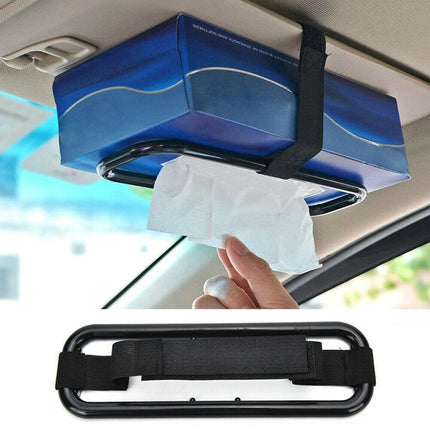 Visor Back Seat Napkin Box Car Tissue Holder Auto Elastic Belt Sun Paper Rack AU - Aimall