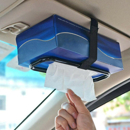 Visor Back Seat Napkin Box Car Tissue Holder Auto Elastic Belt Sun Paper Rack AU - Aimall