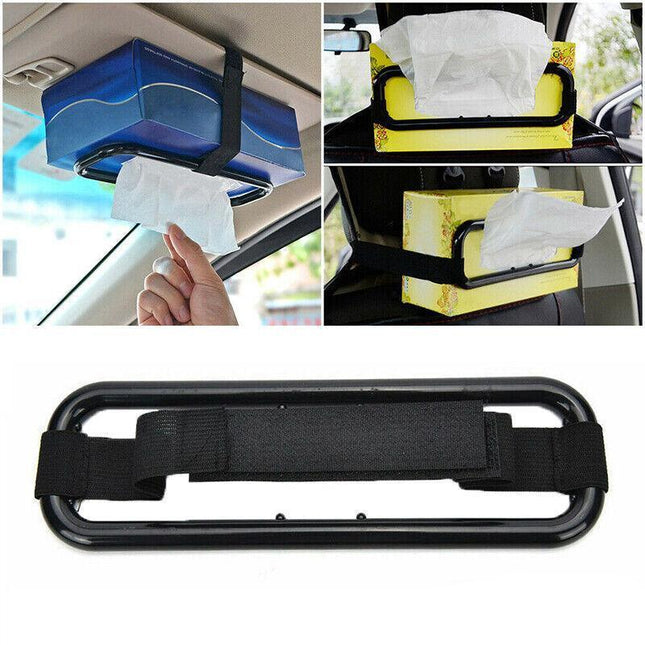 Visor Back Seat Napkin Box Car Tissue Holder Auto Elastic Belt Sun Paper Rack AU - Aimall