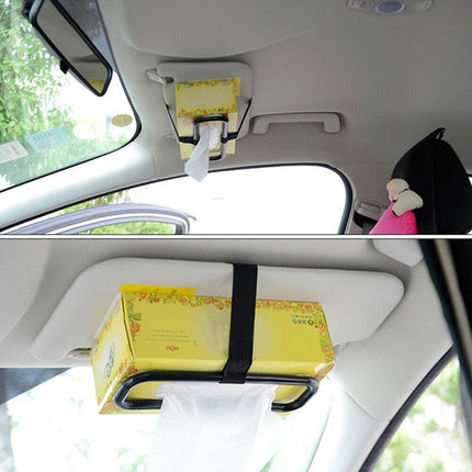 Visor Back Seat Napkin Box Car Tissue Holder Auto Elastic Belt Sun Paper Rack AU - Aimall