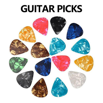 20x Multicolor Celluloid Acoustic Electric Guitar Picks Plectrums Thin 0.46mm AU - Aimall