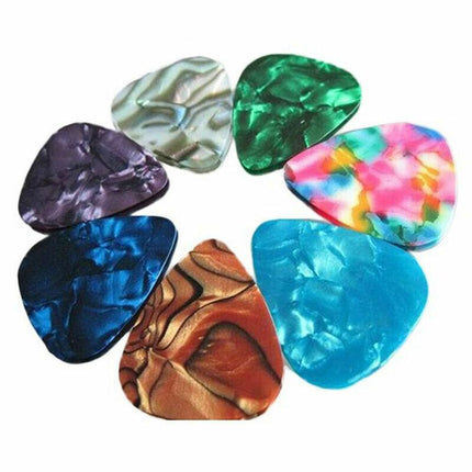 20x Multicolor Celluloid Acoustic Electric Guitar Picks Plectrums Thin 0.46mm AU - Aimall