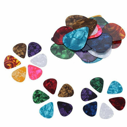 20x Multicolor Celluloid Acoustic Electric Guitar Picks Plectrums Thin 0.46mm AU - Aimall