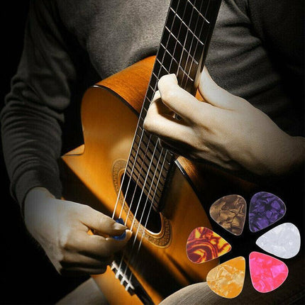 20x Multicolor Celluloid Acoustic Electric Guitar Picks Plectrums Thin 0.46mm AU - Aimall