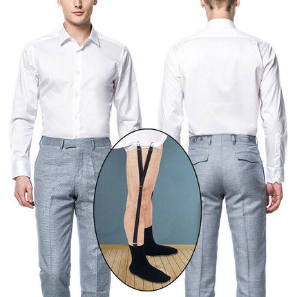 1 Pair Y Style Shirt Stays Mens Garters Suspenders Military Uniform Holder Sock - Aimall