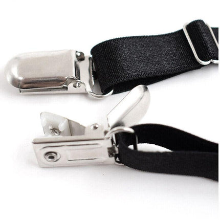 2x Men Shirt Stays Holder Garters Suspenders Military Uniform Non-slip Locking - Aimall