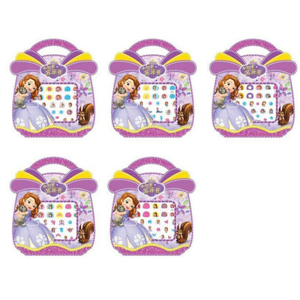 Kids nail stickers Frozen Minnie Pony Peppa princess nail art girls kids Barbie - Aimall