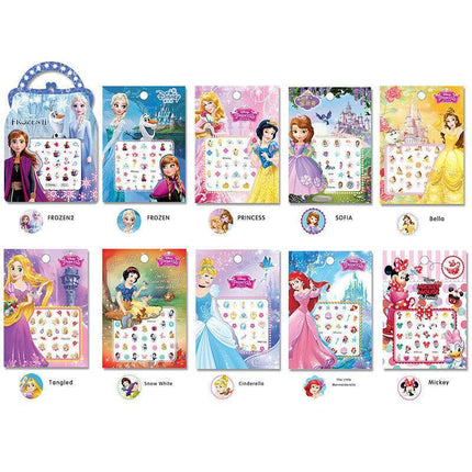 Kids nail stickers Frozen Minnie Pony Peppa princess nail art girls kids Barbie - Aimall
