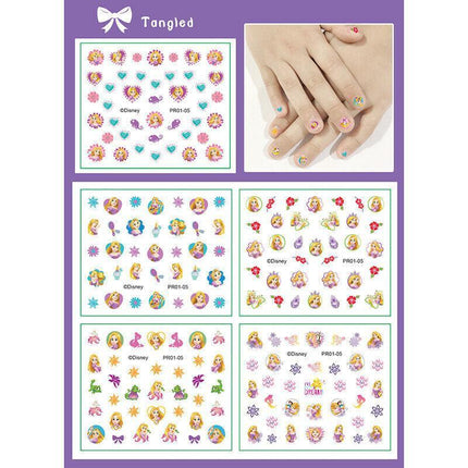 Kids nail stickers Frozen Minnie Pony Peppa princess nail art girls kids Barbie - Aimall