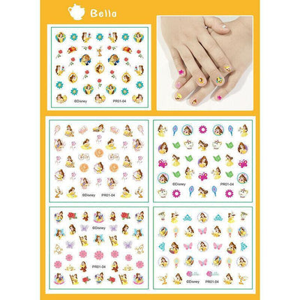 Kids nail stickers Frozen Minnie Pony Peppa princess nail art girls kids Barbie - Aimall