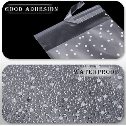 100 PCS Clear Dots Candy Packaging Bags Self Adhesive Cookie Biscuit Gift Bags - Aimall