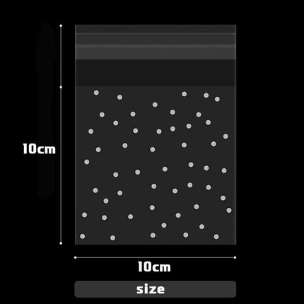 100 PCS Clear Dots Candy Packaging Bags Self Adhesive Cookie Biscuit Gift Bags - Aimall
