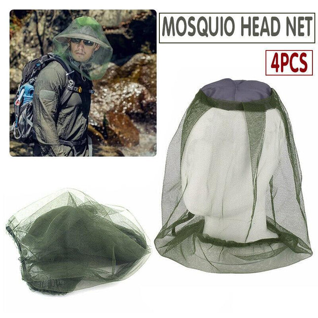 MOSQUITO FLY HEAD NET MESH HAT BEE INSECT BUG MOZZIE PROTECTOR OUTDOOR FISHING - Aimall