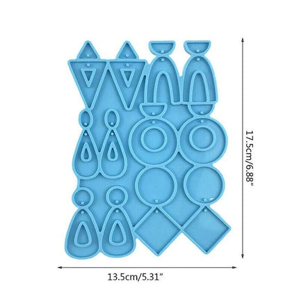Earrings Epoxy Resin Mold Ear Studs Dangle Casting Silicone Mould DIY Craft Tool - Aimall