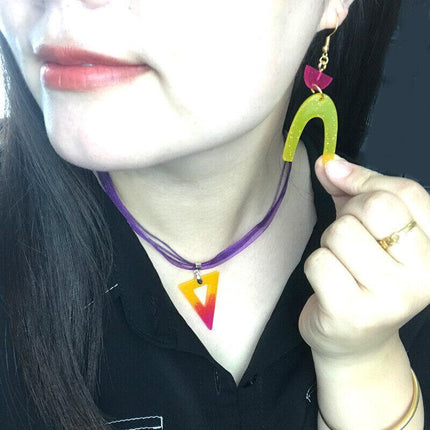 Earrings Epoxy Resin Mold Ear Studs Dangle Casting Silicone Mould DIY Craft Tool - Aimall