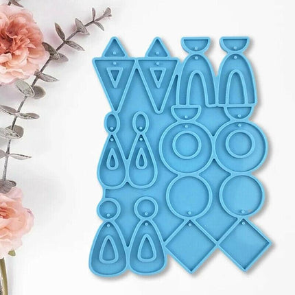 Earrings Epoxy Resin Mold Ear Studs Dangle Casting Silicone Mould DIY Craft Tool - Aimall