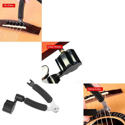3-in-1 Pin Guitar String Tool Puller Winder and Cutter Acoustic Guitar Tool AU - Aimall