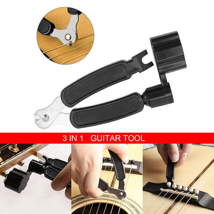 3-in-1 Pin Guitar String Tool Puller Winder and Cutter Acoustic Guitar Tool AU - Aimall