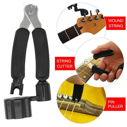3-in-1 Pin Guitar String Tool Puller Winder and Cutter Acoustic Guitar Tool AU - Aimall