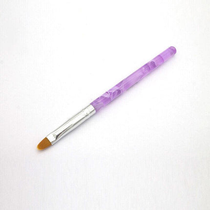 7PCS Round Head UV Gel Nail Acrylic Brush Hair Size No.2-14 Good for Starter Pen - Aimall