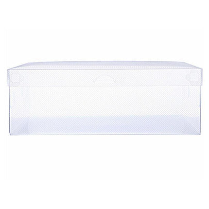 Clear Plastic Shoe Boxes in Closet