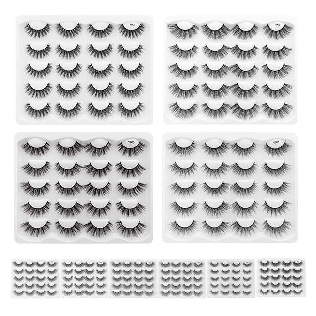 10Pair 11Style 3D Mink Natural Thick False Eyelashes Eye Lashes Makeup Extension - Aimall