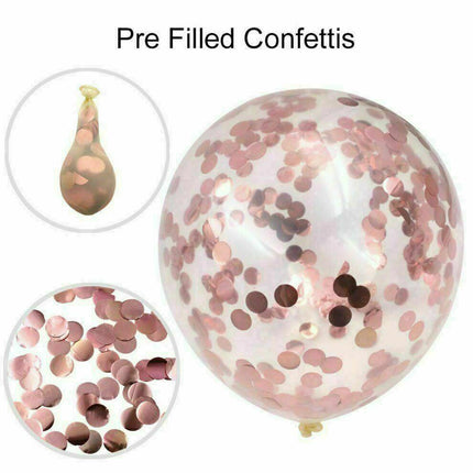 10/100x 30cm Confetti Balloons Glitter Clear Latex Birthday Party Wedding Sequin - Aimall